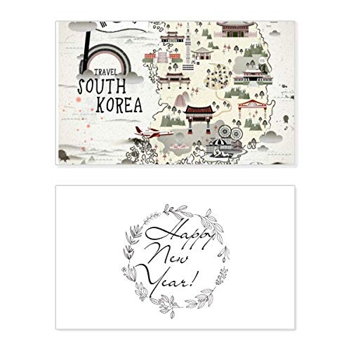 Tarjeta de Año Nuevo de Corea del Sur: mapa conmemorativo y mensaje de bendición