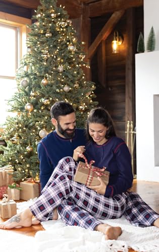 PajamaGram Christmas Pajamas For Family - Matching Family Pajamas Snowfall Plaid2