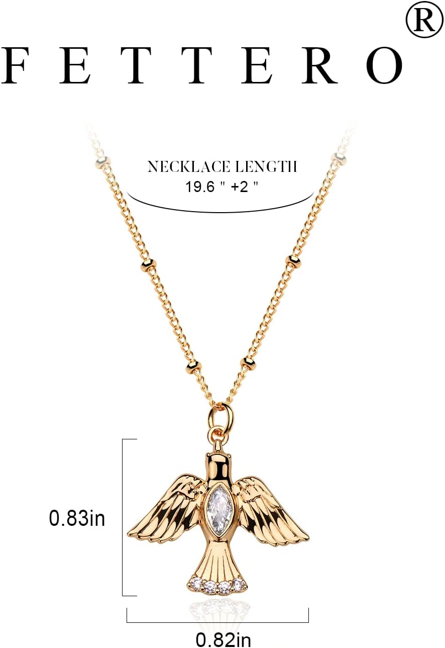 Fettero Animal Necklaces for Women Gold Plated Necklace Butterfly Bird Cat Elephant Snake Bull Pendant Necklace Dainty Chain 14K Gold Plated Minimalist Simple Cute Jewelry - Image 5