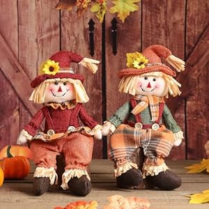 Fallscarecrowplushfigurines2pcshandmadesittingscarecrowsdollsforharvestindoortabletopdecorautumnshelfsitters Urban Country Home Decor Fall scarecrow plush figurines 2pcs handmade sitting scarecrows dolls for harvest indoor tabletop decor autumn shelf sitters urban country home decor