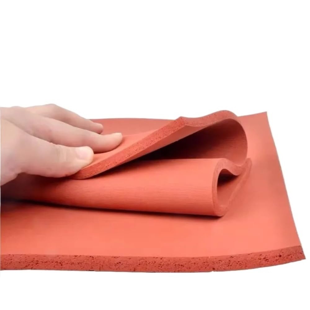 Silikonowa mata do pras termicznych Czerwona uszczelka z pianki silikonowej 500x500x(1-6) mm do sprzętu drukarskiego(500x500x6mm)