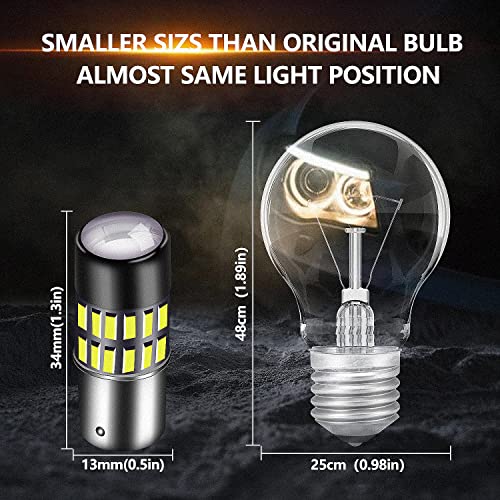 Cargo Led Extremely Super Bright 30-Ex 3014 Chipsets Ba9 Ba9S 53 57 1895 64111 Led Light Bulbs With Projector For Side Door Courtesy Lights Map Lights 6000K Xenon White 12-24V(Pack Of 2) #TOP3