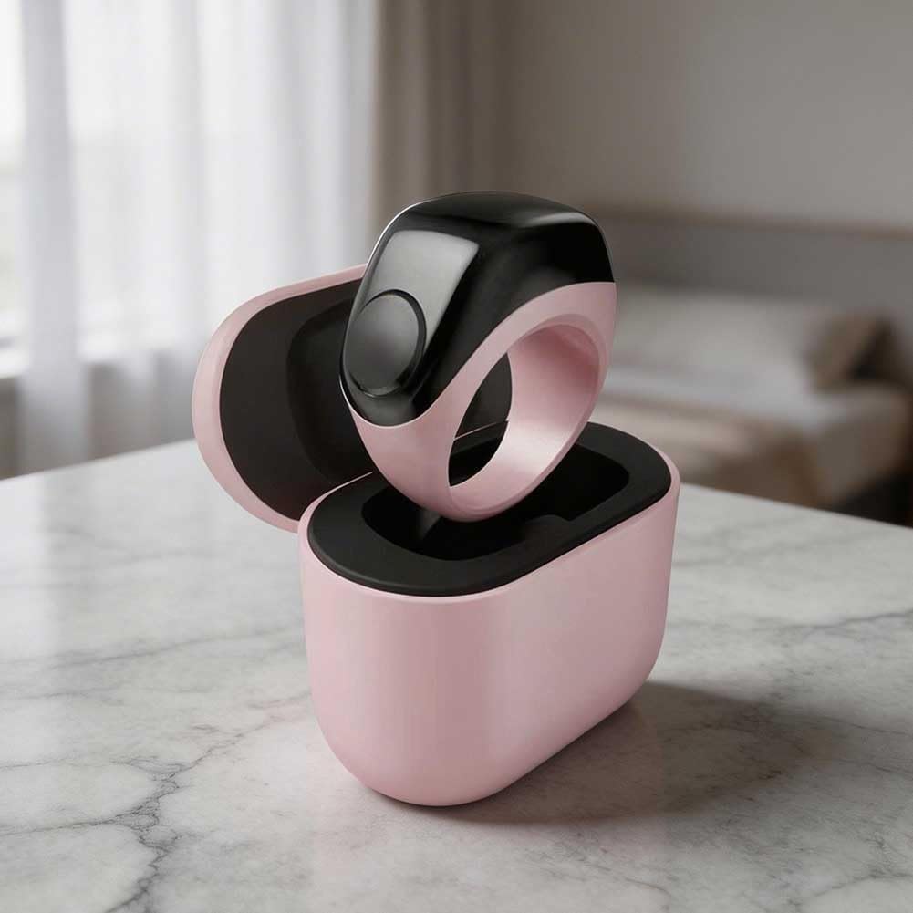 Niceminiwall Chapelet numérique intelligent étanche IP67 avec 3 supports remplaçables, bandes réglables de 18 à 22 mm, étui de chargement étanche pour suivi d'activité (noir)