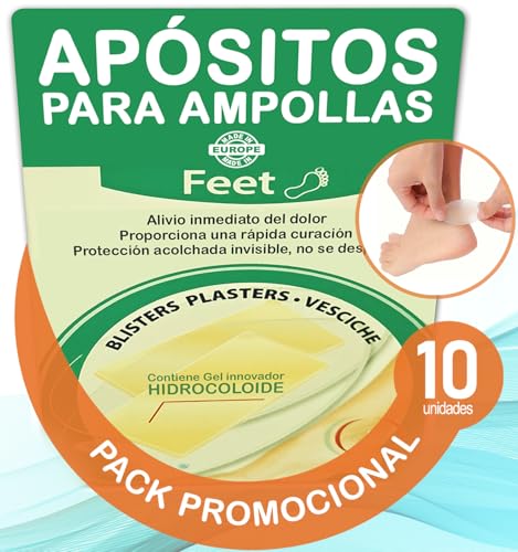 Tiritas Ampollas Pies Apósitos Para Ampollas Con Gel Hidrocoloide para Pies Rozaduras Dedos Y Talones, Antirozaduras Zapatos Pies Almohadilla Plantar Tiritas Durezas Pies Callos Prevención De Ampollas