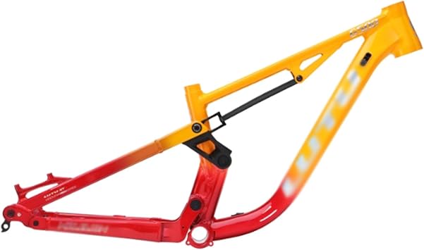 Mountain Bike All Terrain Suspension Off-Road Frame, 24in Aluminum Alloy Axle 12 * 148mm Internal Wiring for 2.35in Tire Width BB73mm