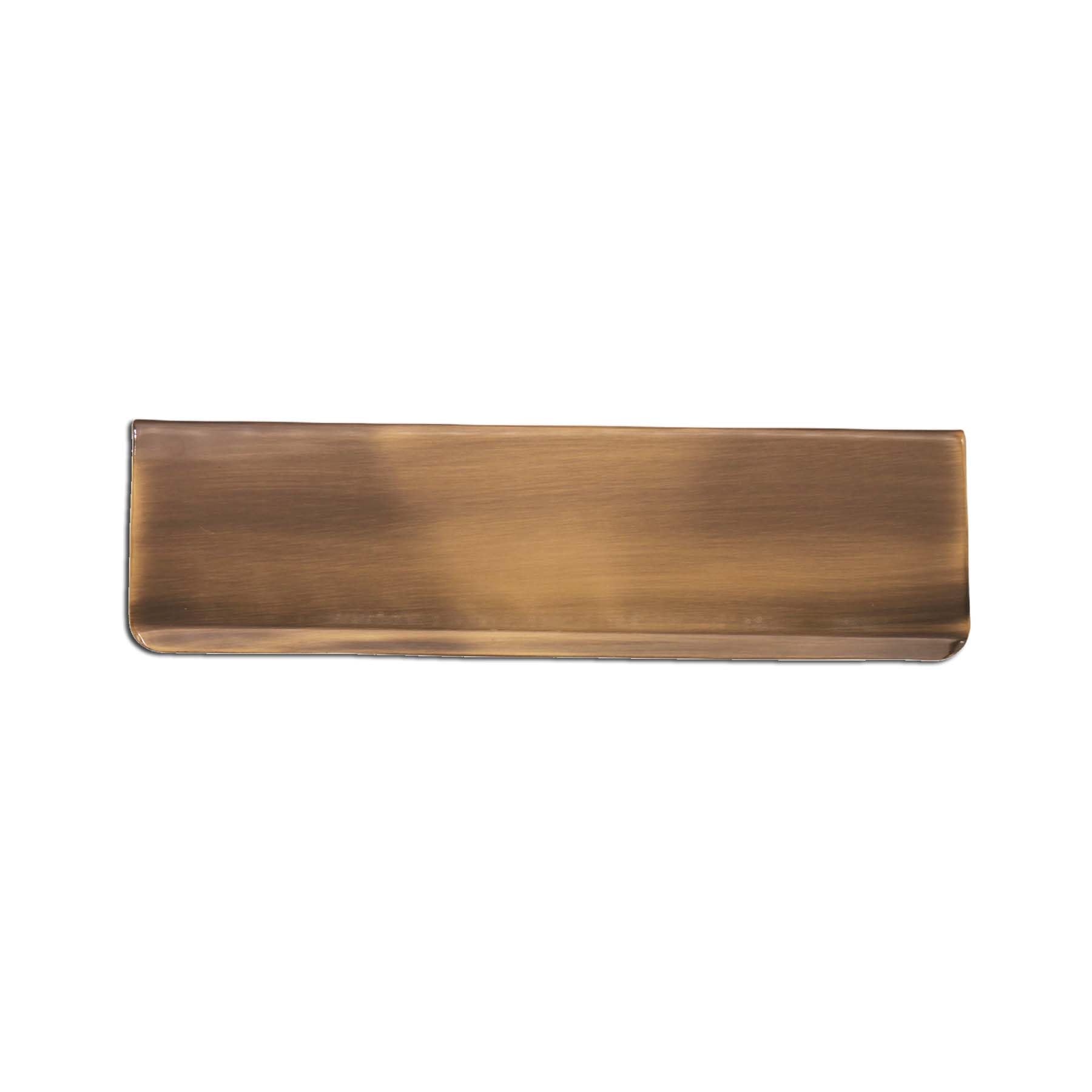Infinity Decor 11” or 12” Victorian Letter Plate Tidy Inner Flap - Solid Brass Letterbox Internal Door Cover Plate (Antique Brass, 12")