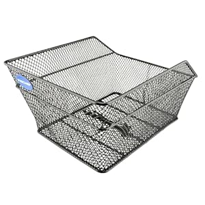 FISCHER Bagagedragermand voor school, fijnmazig, diefstalbestendig, geschikt voor e-bikes, draagkracht 25 kg, zwart