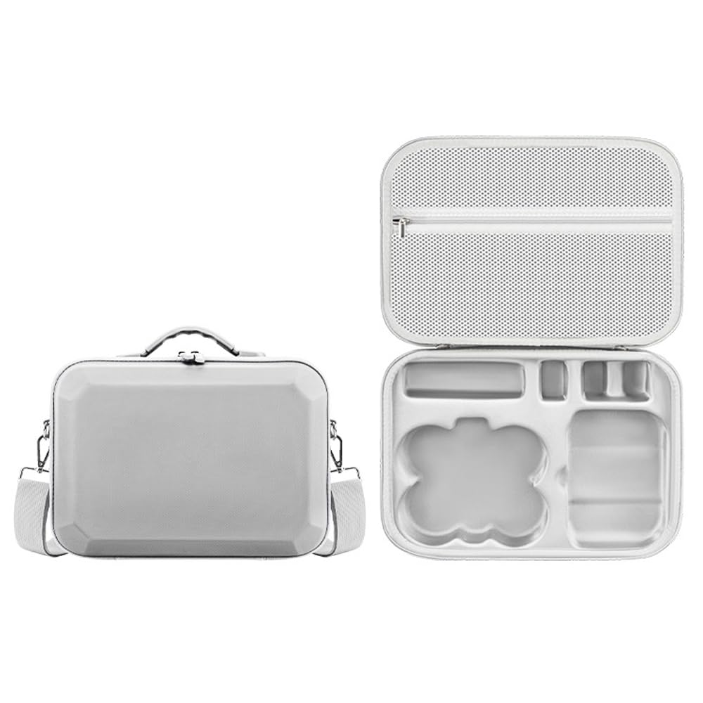 HojalisCarry Case for DJI Neo, PU Portable Travel Bag, Compact Storage Bag with Shoulder Strap, Waterproof Case, Portable, Compatible DJI Neo Fly More Combo Drone Accessories (Grey), gray, No