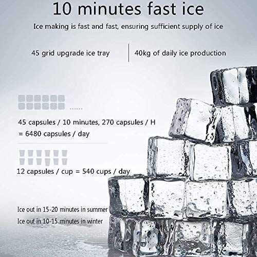 Máquina de Hacer Hielo Portátil de Acero Inoxidable Compacta miniatura 6
