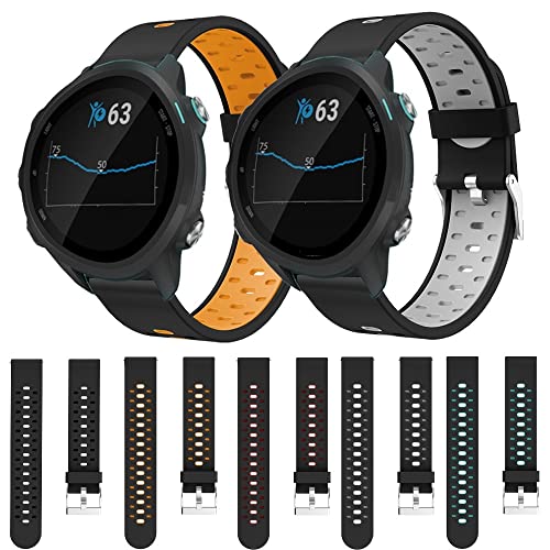 Correa de silicona de 20 mm para Garmin Forerunner 245 y Venu SQ 7