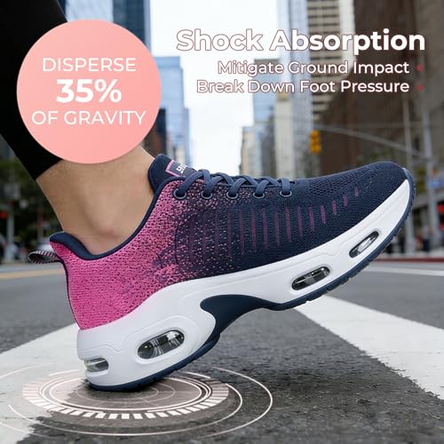 Image of Womens Slip On Tennis Sneakers Walking Running Shoes Easy to Wear