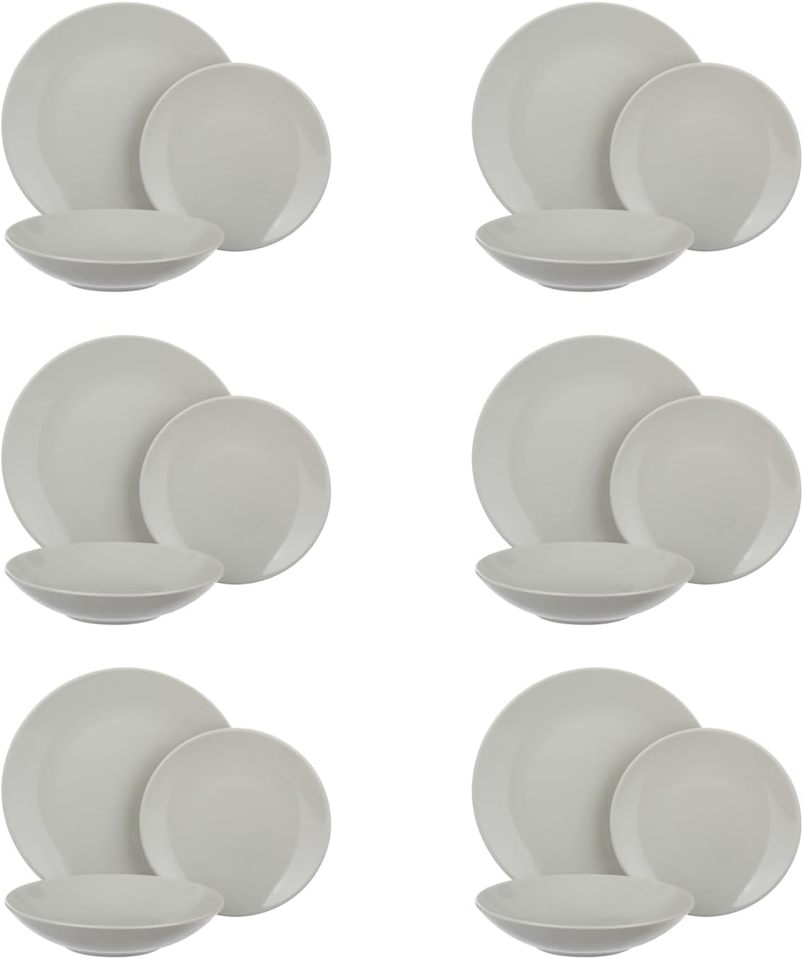 Table Style Set of 18 Grey