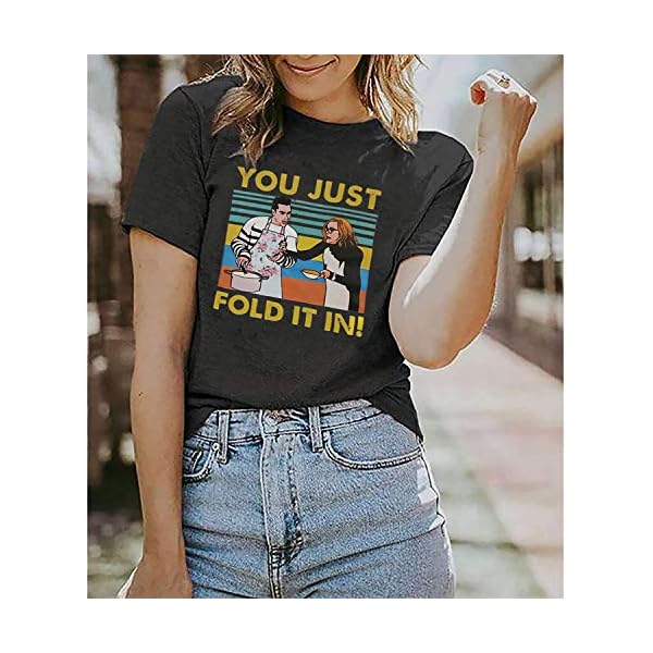 You-Just-Fold-It-in-T-Shirt-Women-Funny-Letter-Print-Short-Sleeve-Shirt-Novelty-Graphic-Tee-Top-Casual-Summer-Tshirt You Just Fold It in T-Shirt Women Funny Letter Print Short Sleeve Shirt Novelty Graphic Tee Top Casual Summer Tshirt (Medium, Gray)