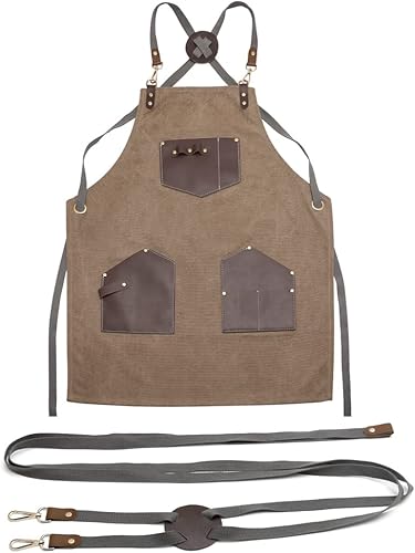 Miniatura 8 de Patrón de Navidad Peluquería Herramientas Delantal, Rojo Patrón de Navidad Decoración de Pelo Delantal de Corte de Pelo de Tela Herramientas de