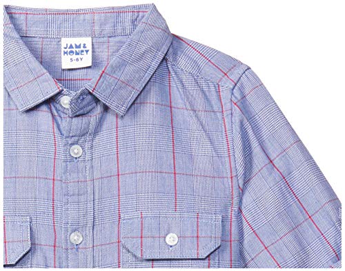 Image of Amazon Brand - Jam & Honey Boys 100% Cotton Printed Regular Fit Long Sleeve Shirt