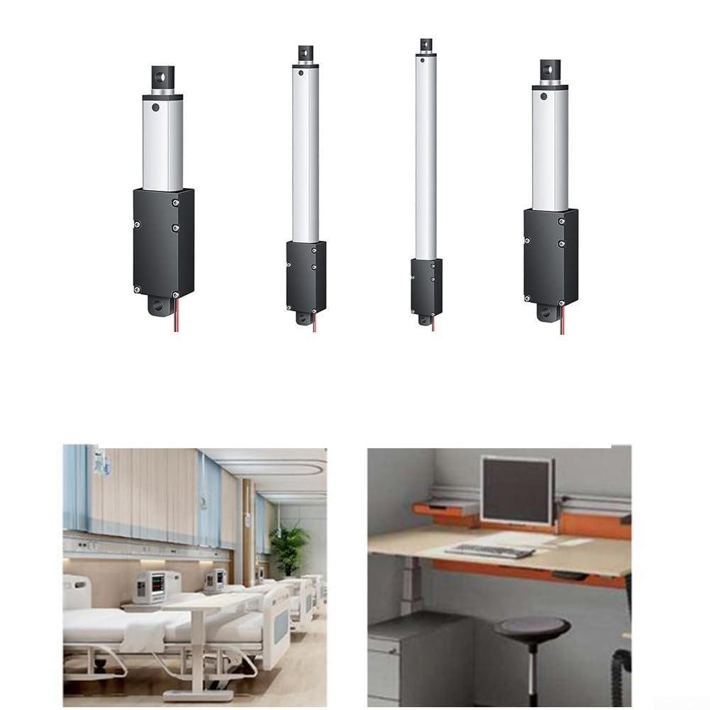 Entraînement linéaire électrique 12 V - Course de 30 mm - 20 N - Barre de poussée pour automatisation des machines industrielles - Agriculture - Argent (30 mm-30 mm s-12 V-20 N)