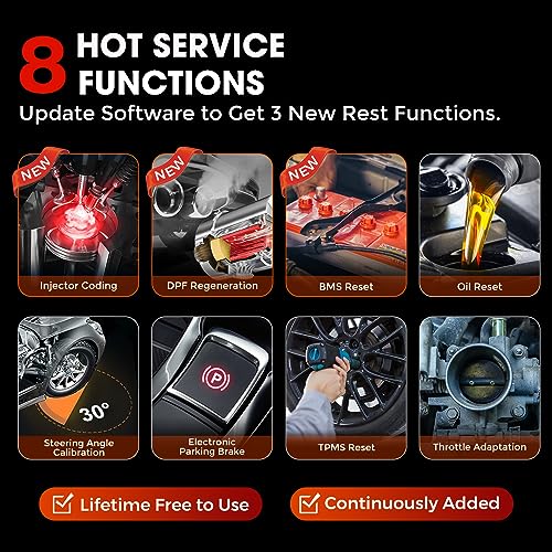 Launch Obd2 Scanner, 2023 Elite Crp129E Diagnostics Scan Tool, Abs/Srs/Tcm/Engine Code Reader, 8 Reset Service, Oil/Epb/Tpms/Sas/Bms/Throttle Reset, Injector Coding, Auto Vin,Lifetime Free Update #TOP2