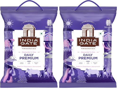 Image of India Gate Basmati Rice Daily Premium 5 kg (Pack of 2)