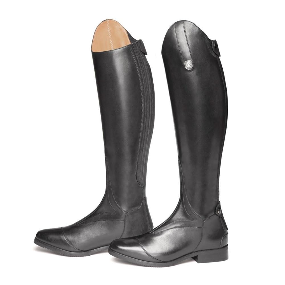 Bottes D'équitation pour Femmes Bottes De Cheval en Cuir PU Jusqu'au Genou Bottes D'équitation à Fermeture éclair Arrière pour Dames (Black,37)