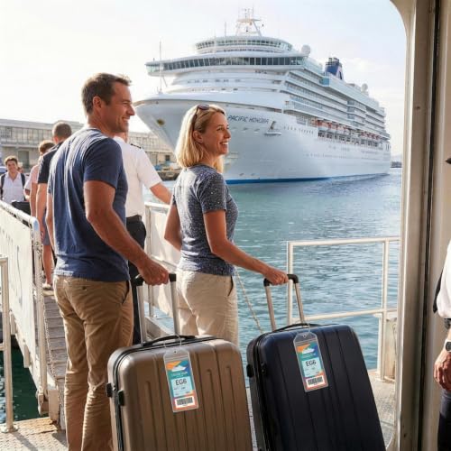 6 Pack Cruise Luggage Tag Holder for Royal Caribbean & Celebrity Ships - image 7