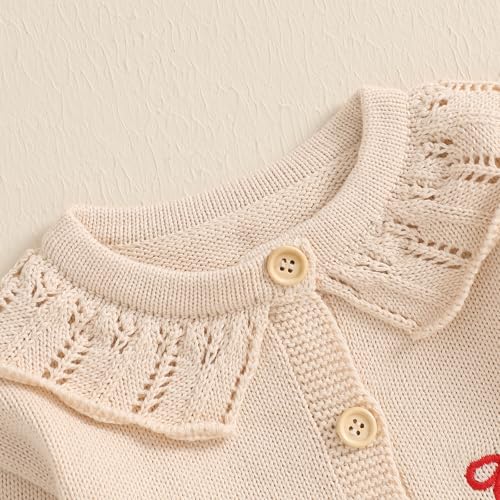Toddler Baby Girl Sweater Cardigan Long Sleeve Doll Collar Button Down Knit Jacket Coat Spring Fall Winter Clothes4