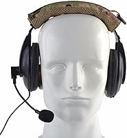 Vista 5 de Cubierta táctica para auriculares modulares avanzados, cubierta de protección de diadema para auriculares Camo