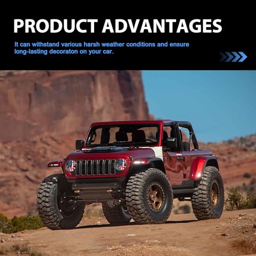 Image of 2 PCS Car Beast Eyes Decals, 3D Stereo Beast Eyes Stickers, Water-Proof Round Light Decal, Cool Beast Eyes Light Decoration Stickers, Suitable for Wrangler and Most Cars (Flag)
