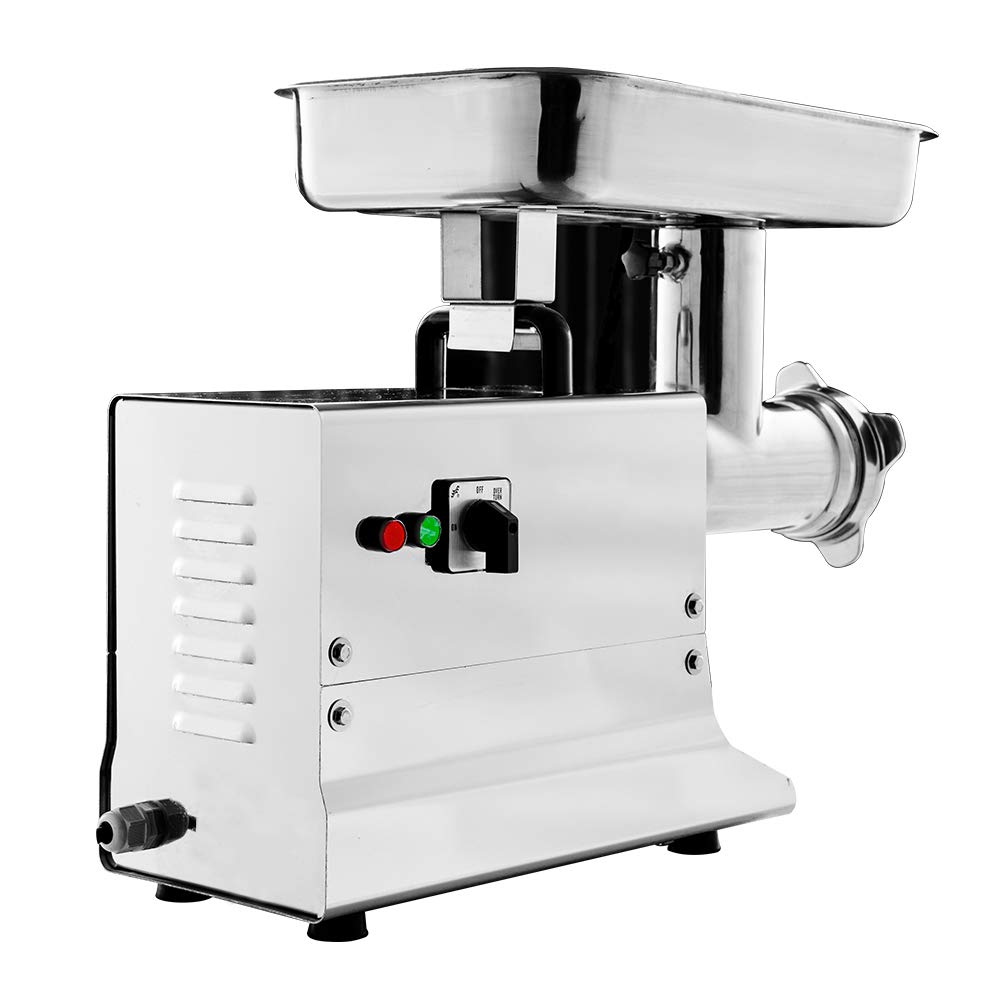 Zica #22 1.5HP Electric Stainless Steel Commercial Grade Meat Grinder & Sausage Stuffer 1100 Watts 485 LBS Per/Hr