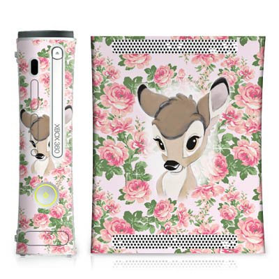 Autocollant Xbox 360 résistant aux rayures motif Disney Bambi pour console usée