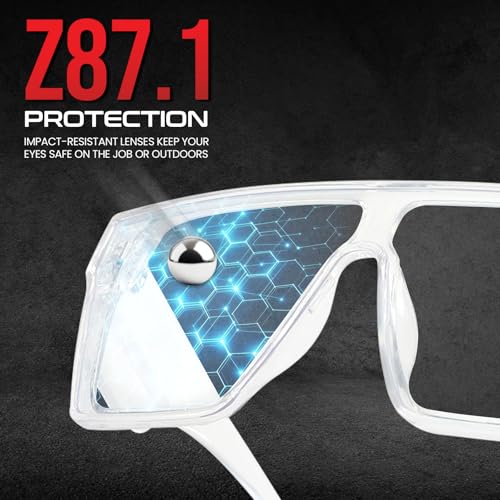 DreamCalf Z87 Polarized Sunglasses for Men Big Square Polarized Z87.1 Sun Glasses with UV Protection — view 5