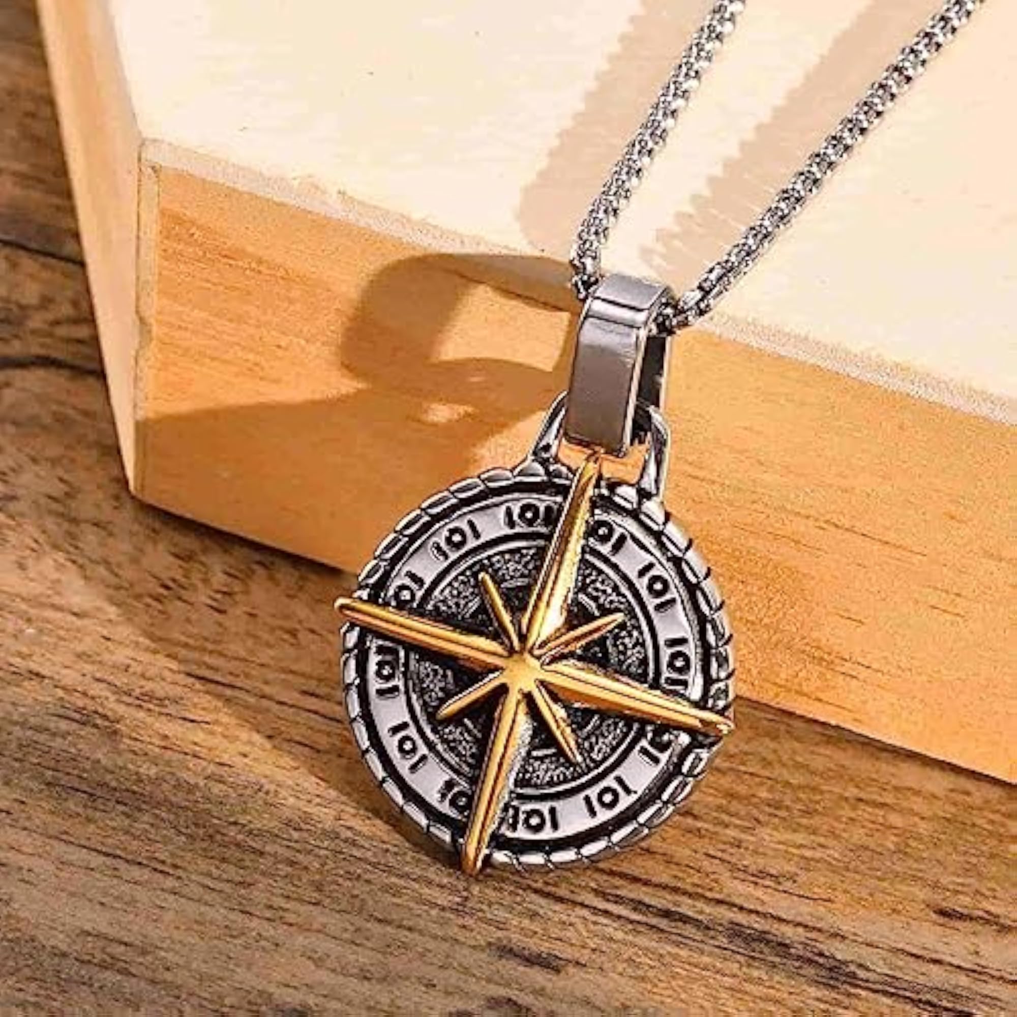 Silver Chain Pendant Necklace for Men