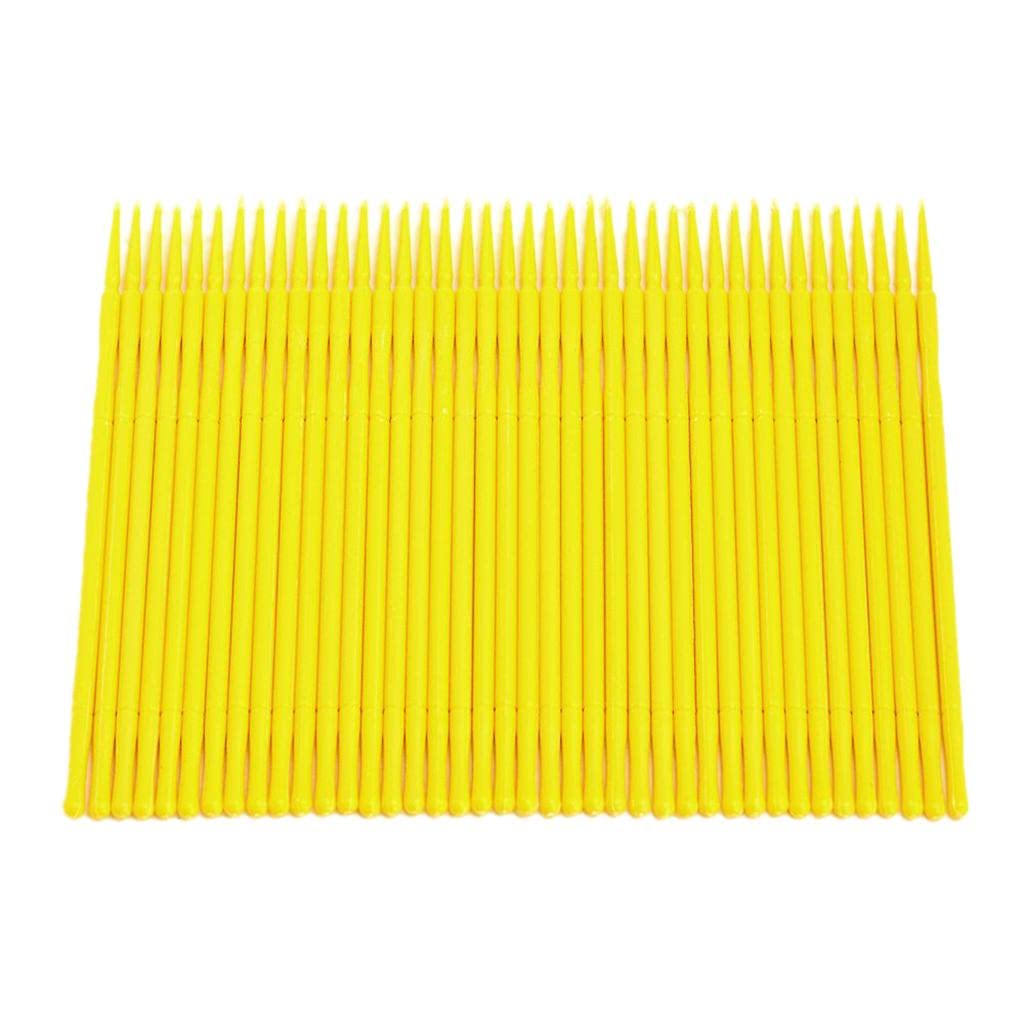 BNF Pack of 100Pieces Micro Brush Swab Eyelash Extension Applicators Eye Makeup Cosmetic Beauty Tools - Yellow |Health & Beauty | Tattoos & Body Art | Tattoo Supplies-picture-10
