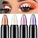 OBENCHO Eyeshadow Pen Glitter Eyeshadow Stick 15 Colors Set Eyeshadow Pencils for Women Waterproof Shiny Colored Sticks Ultra Pigmented Makeup Eye Shadow Powder Long Lasting Eye Shadow Pen
