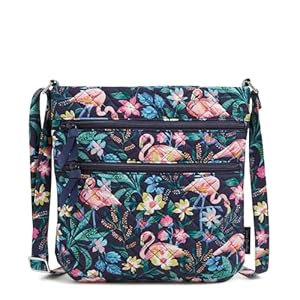 Verabradley Womens Cotton Triple Zip Hipster Crossbody Purse