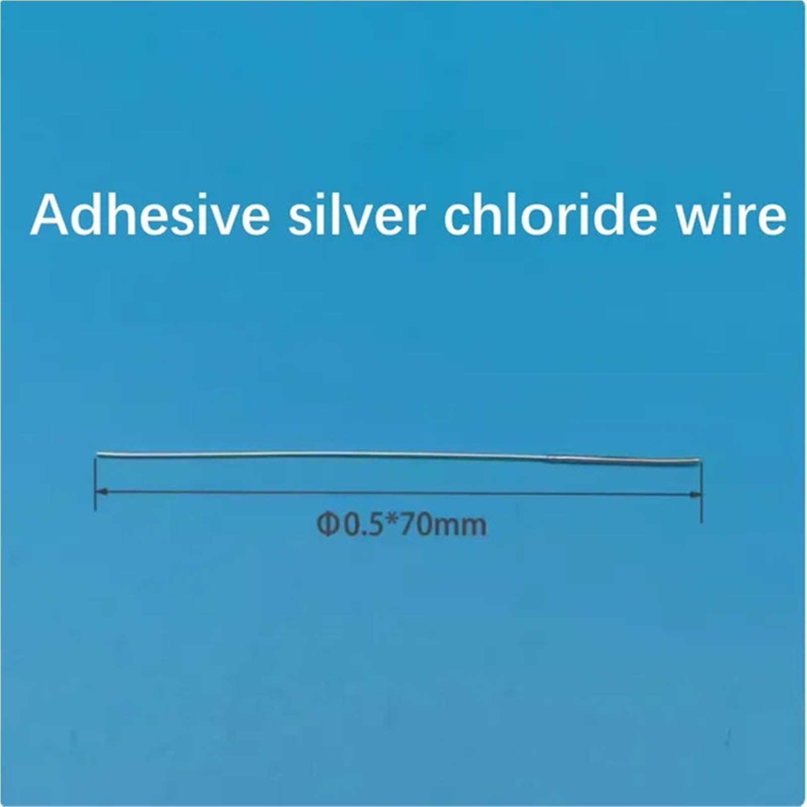 Pure Silver Wire, Silver Chloride Electrode, Silver Wire 0.6X80mm, Reference Electrode, Silver Wire Electroplating(Adhesive)