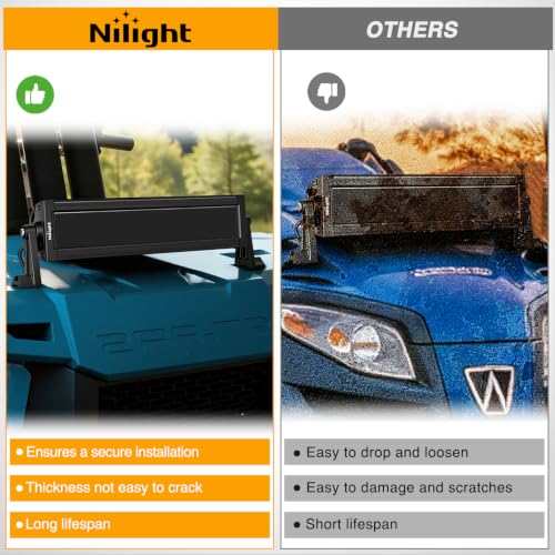 Image of Nilight 13.5 Inch Spot Flood Combo LED Light Bar Black Cover