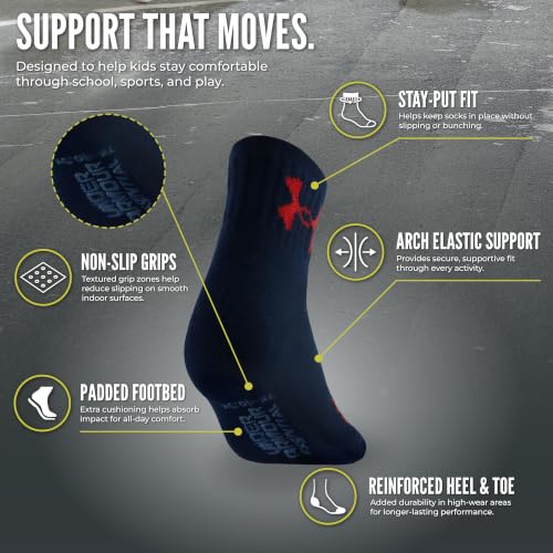 Image of Under Armour boys Multi Pack Quarter Sock