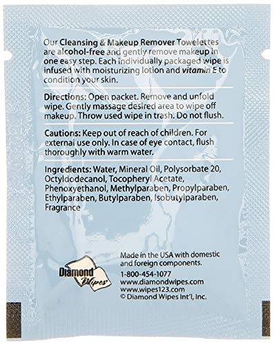Cleansing and Makeup Remover Wipes with Vitamin E, 25 Pack (in Organza Bag) - Thumbnail 3