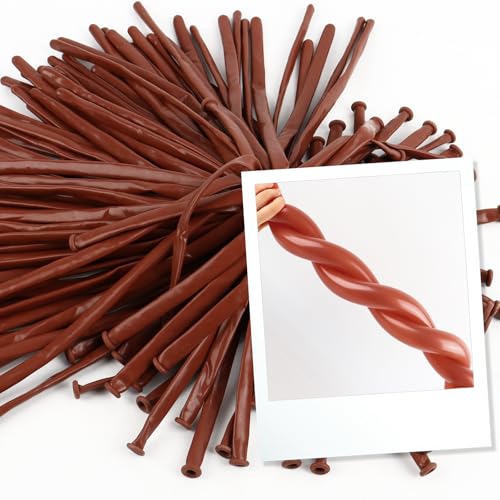 Image of Long Balloons - Coffee Brown 260 Balloons for Animal Modeling & Party Deco