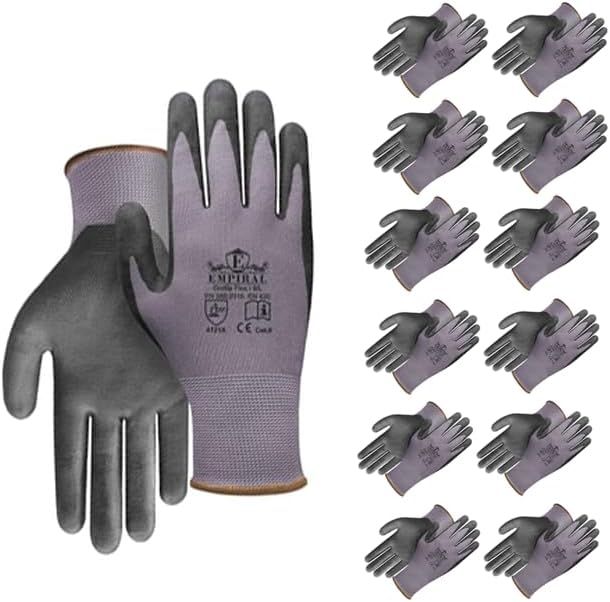 Guante de trabajo de seguridad, revestimiento de palma de nitrilo macroespuma, agarre sólido en condiciones de aceite, repelente de líquidos y