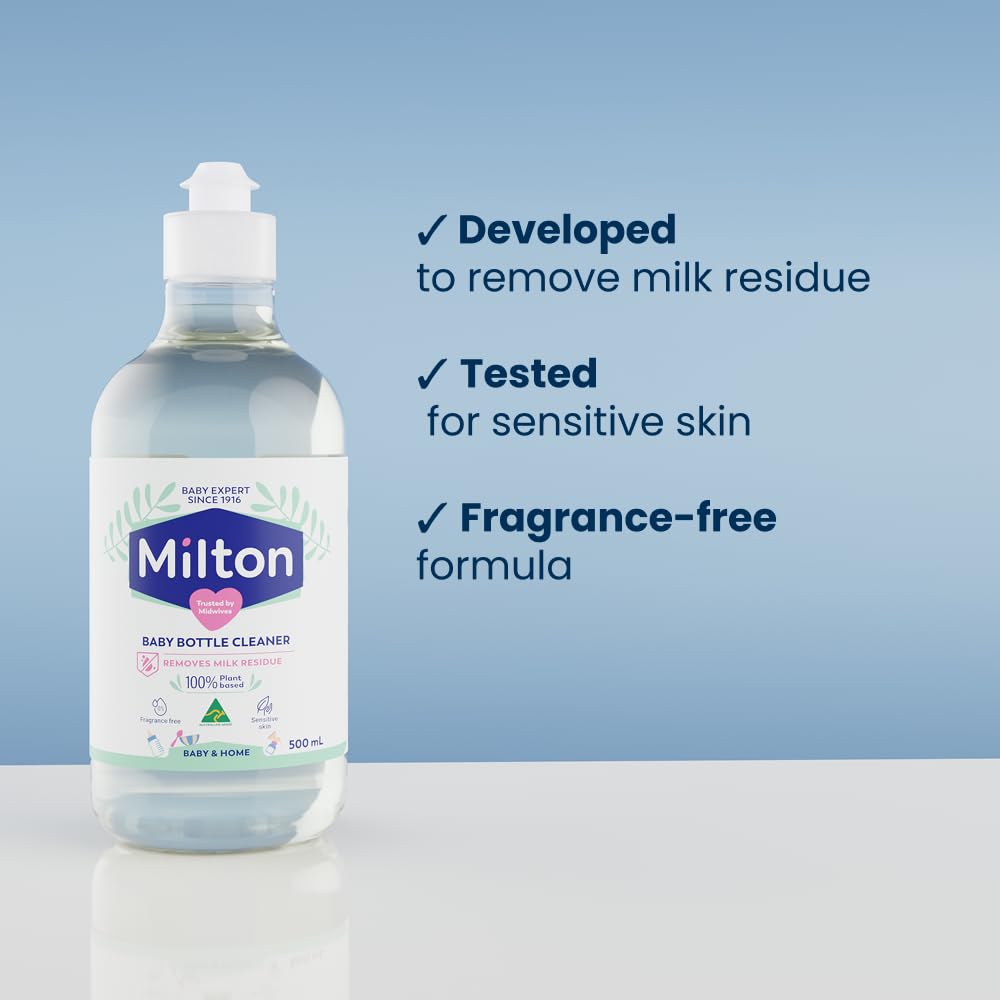 Milton Baby Bottle Cleaner 500ml - Sviluppato appositamente per rimuovere tutti i residui di latte responsabili della crescita di batteri nocivi