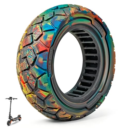 VOLOHAS 9x3,0-5,5 Pneu Plein pour Kukirin G2 Pro, Zero 10X et Dualtron Eagle Pro Trottinettes Électriques - Pneu de Rechange Antidérapant et Adapté à La...