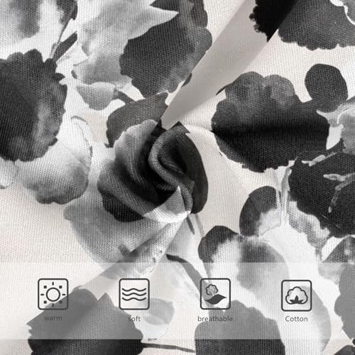 Joisal Cotton Toddlers Underwear Floral Watercolor Floral Black White Little Girl Panties Artistic Kids Undies Briefs 2t3