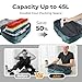 Vacuum Compression Backpack, Carry-On Size Travel Backpack with Vacuum System and Pump, Expands to 45L Packing Capacity, Fits 17” Laptop & 2–5 Days of Clothes, Water-Resistant Compression Backpack