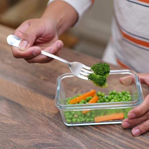 Stainless Steel Forks Set of 4 - Durable, Rust-Resistant, Mirror Finish, Dishwasher Safe - Ideal for Home, Office, Parties - Stylish Utensils for Tea, Coffee, Desserts (4 Stainless Steel Forks) - Image 5