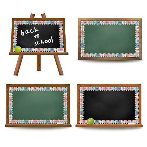 Image of Whaline 32.8 Ft Colorful Bow Bulletin Board Border Hippie Boho Color Bow Die-Cut Border Trim for Back to School Chalkboard Wall Decoration