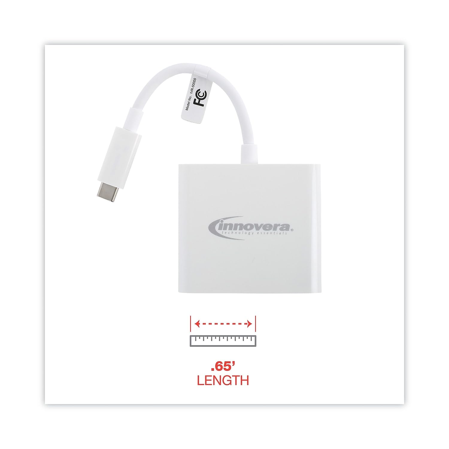 Innovera USB tipo C HDMI adaptador multipuerto, ADAPTADOR, MLTPRT, USBC, 5 pulgadas, WH
