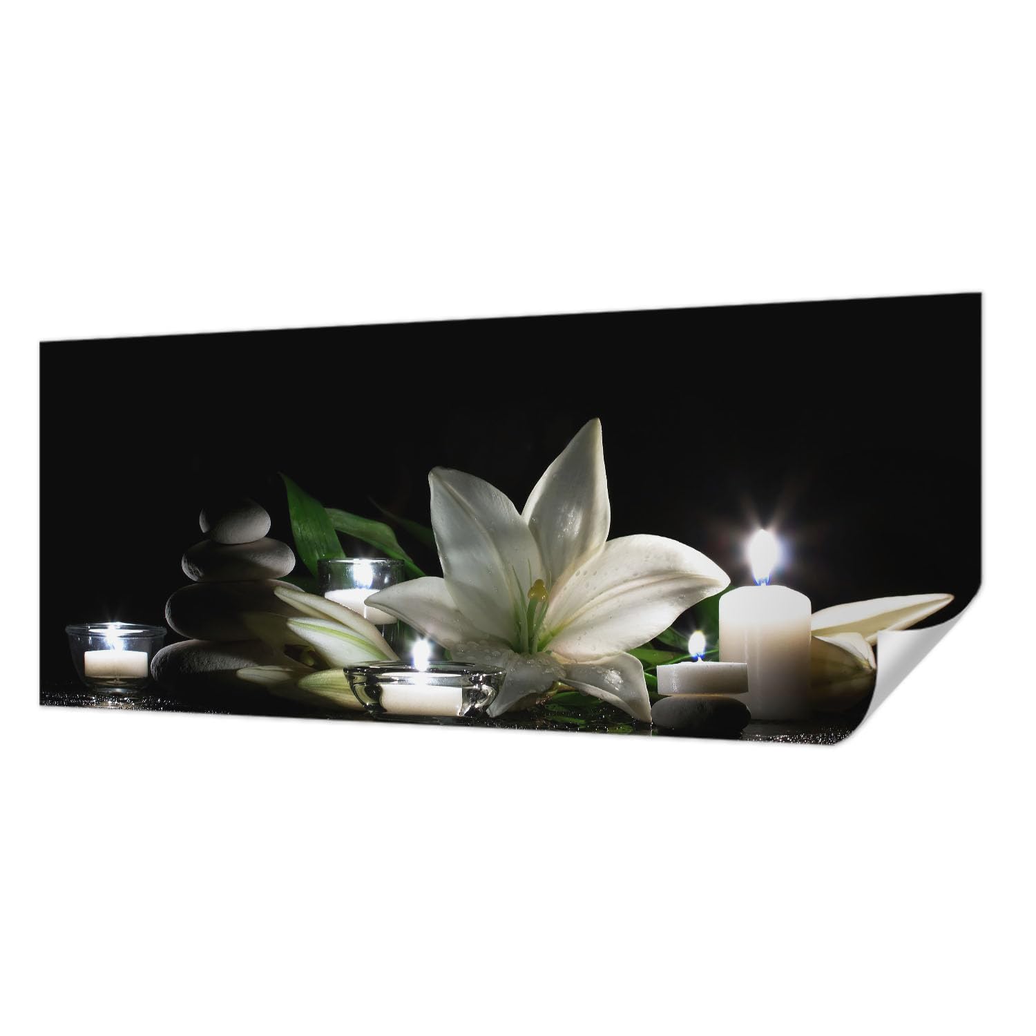 Revêtement mural autocollant scène relaxante pour chambre à coucher zen