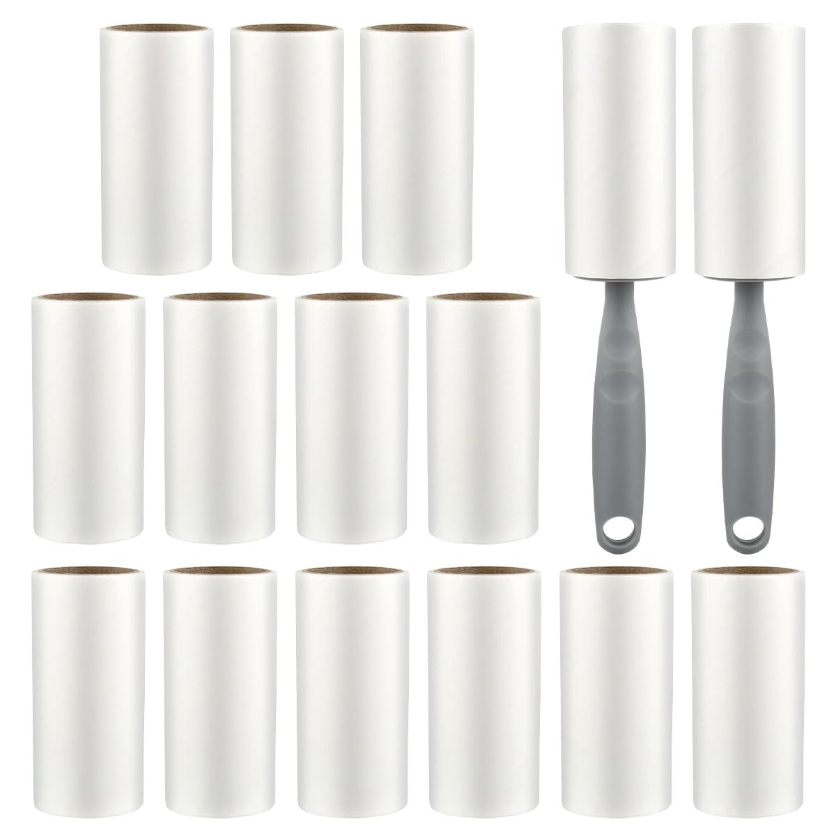 15 Rouleaux 900 Feuilles Rouleau Poils Animaux avec 2 Poignées,Rouleau Adhesif Vetement Extra Collant Feuilles Brosse Collante,Rouleau Adhesif de Poils pour Chat Chien Vêtements Lit Canapé Tapis