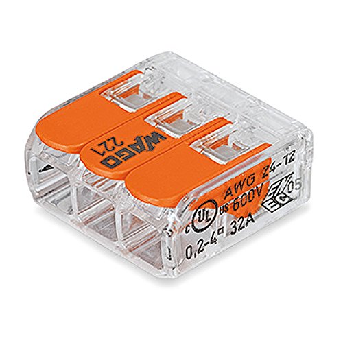 25x Wago 221-413 COMPACT Verbindungsklemme - mit Betätigungshebel - 3-fach - Hebelklemme - Dosenklemme – Bild 3